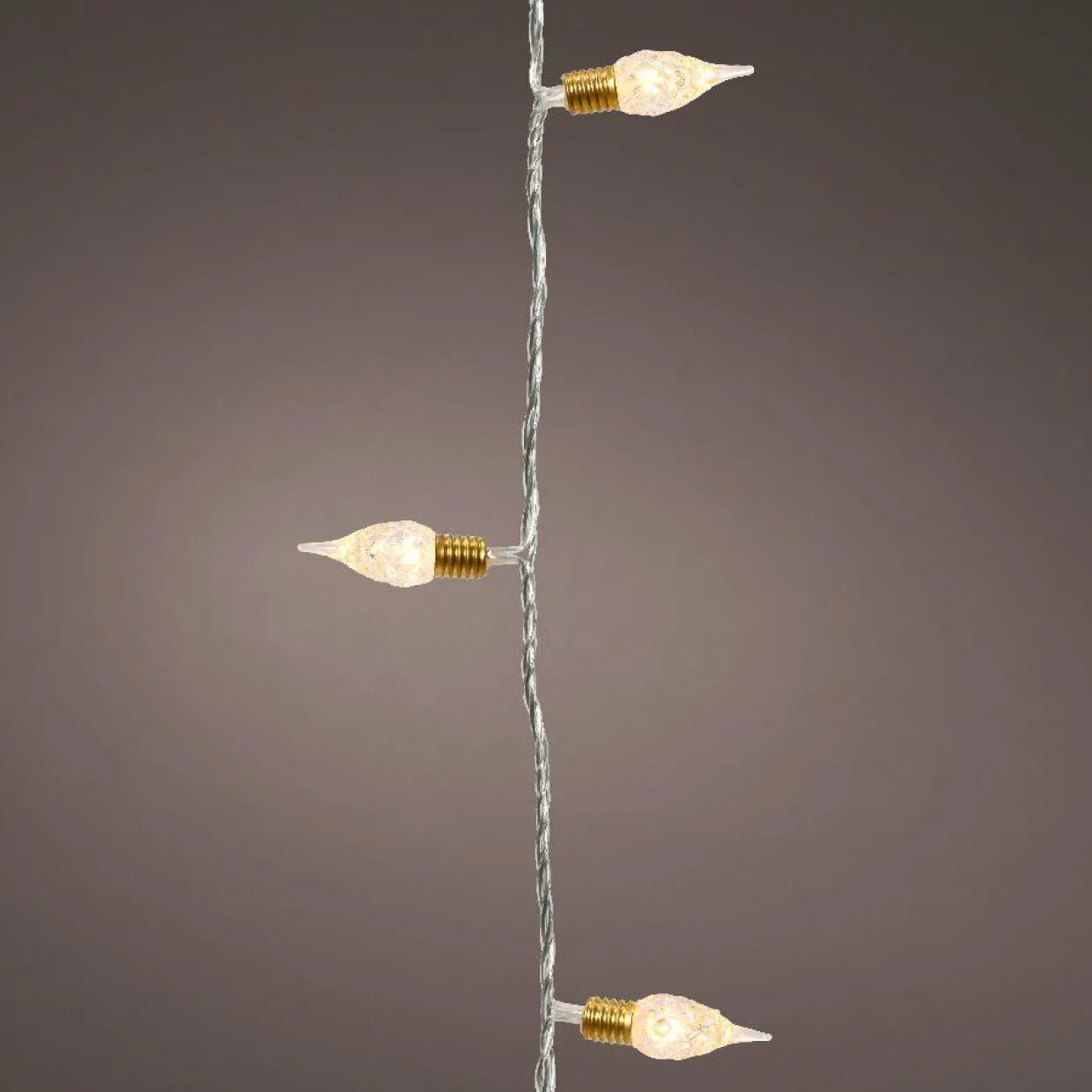 Guirlande lumineuse 18 m 180 LED câble transparent Vintage Blanc chaud