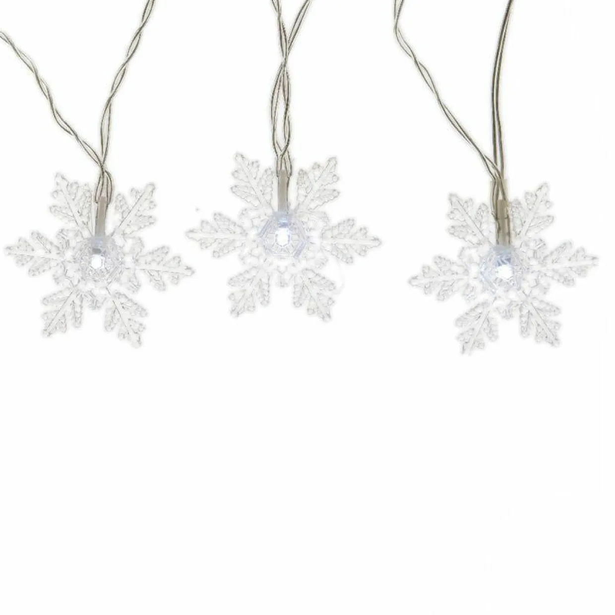 Guirlande lumineuse 4,60 m 24 LED Flocon de neige Blanc froid