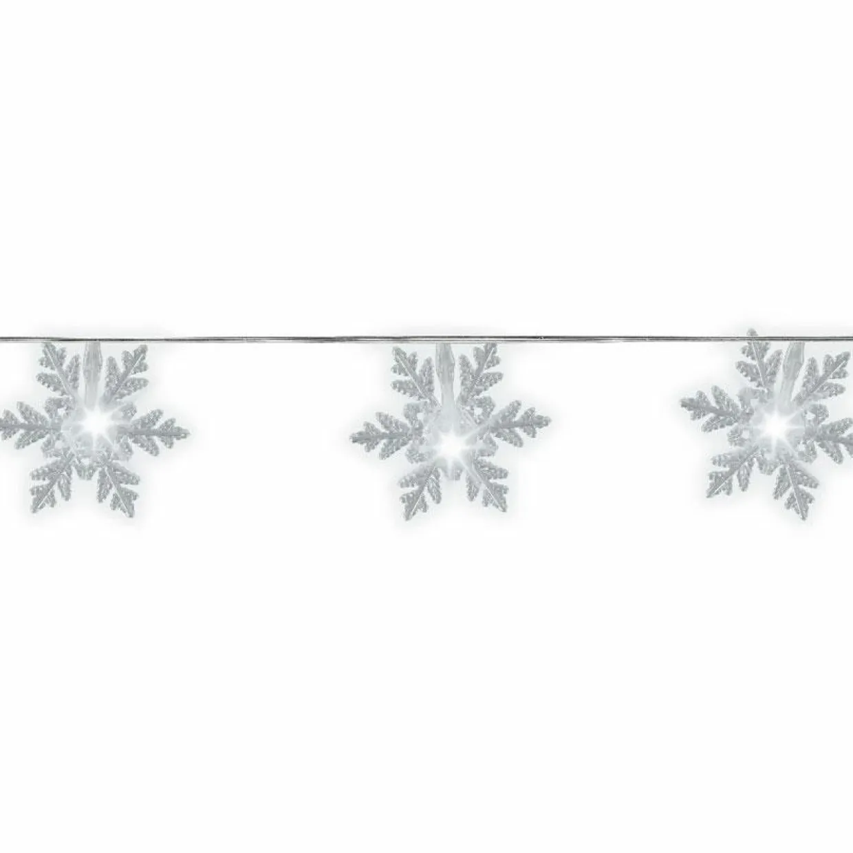 Guirlande lumineuse 4,60 m 24 LED Flocon de neige Blanc froid