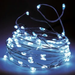 Guirlande lumineuse 12 m 120 Micro LED Fil d'argent Blanc froid