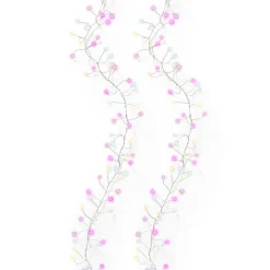 Guirlande lumineuse 6 m 480 Micro LED câble argent Luxe Tricolore Rose, blanc chaud et froid