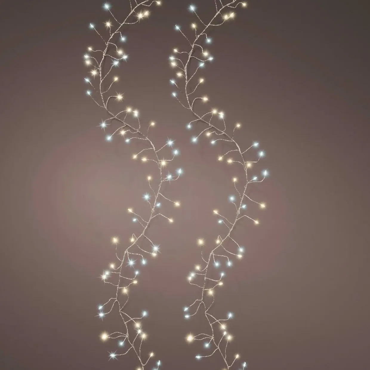 Guirlande lumineuse 6 m 480 Micro LED câble argent Luxe bicolore Blanc chaud et froid