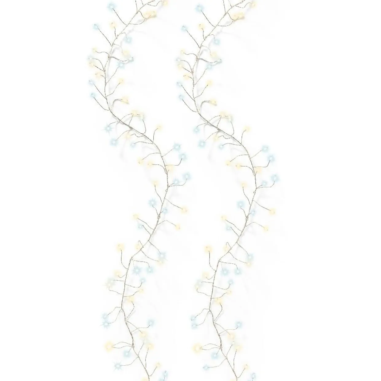 Guirlande lumineuse 6 m 480 Micro LED câble argent Luxe bicolore Blanc chaud et froid