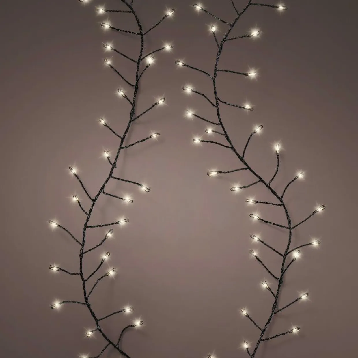 Guirlande lumineuse 6 m 480 Micro LED câble noir Luxe Blanc chaud