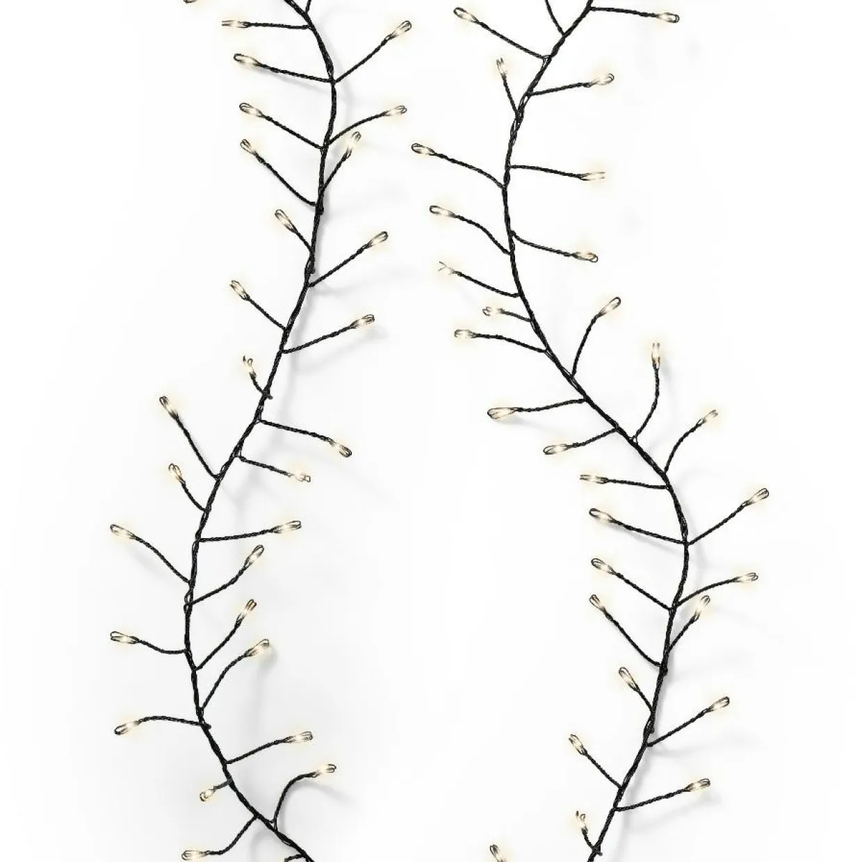 Guirlande lumineuse 6 m 480 Micro LED câble noir Luxe Blanc chaud