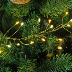 Guirlande lumineuse 6 m 480 Micro LED câble or Luxe bicolore Blanc chaud et froid