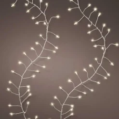 Guirlande lumineuse 12 m 960 Micro LED câble argent Luxe Blanc chaud