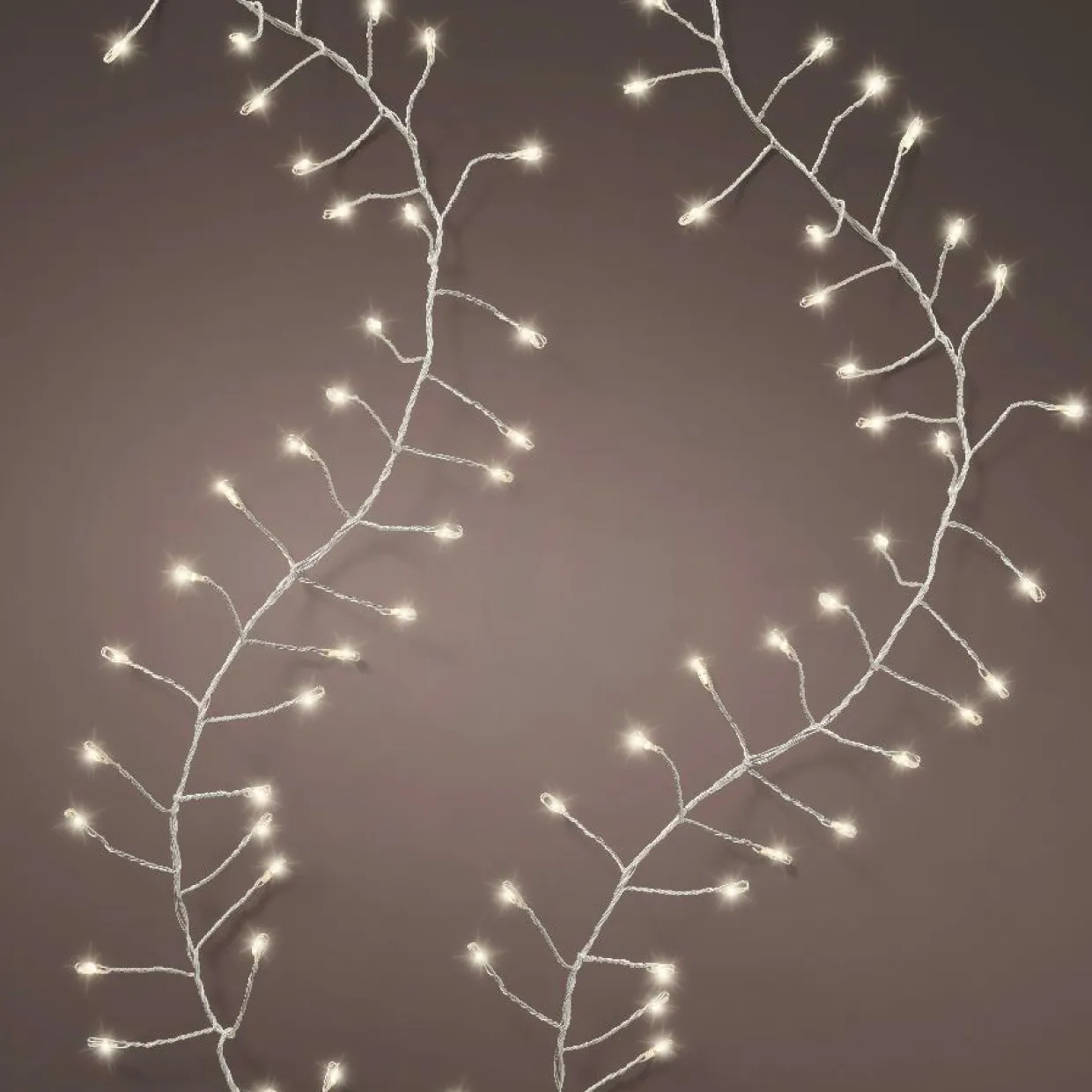 Guirlande lumineuse 12 m 960 Micro LED câble argent Luxe Blanc chaud