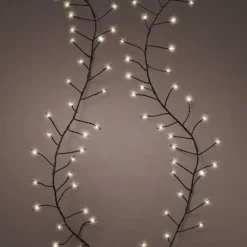 Guirlande lumineuse 12 m 960 Micro LED câble noir Luxe Blanc chaud