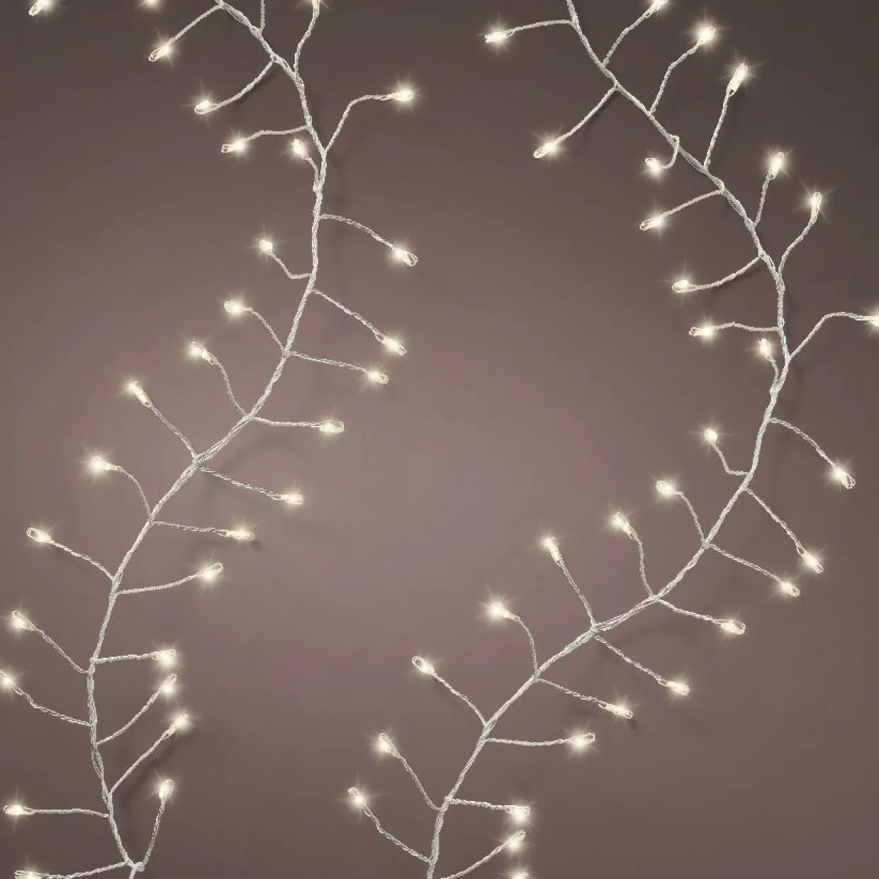 Guirlande lumineuse 18 m 1440 Micro LED câble argent Luxe Blanc chaud