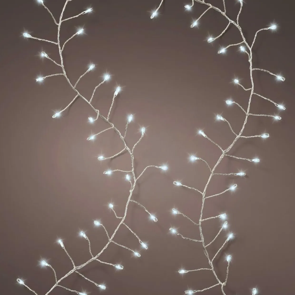 Guirlande lumineuse 6 m 480 Micro LED câble argent Luxe Blanc froid