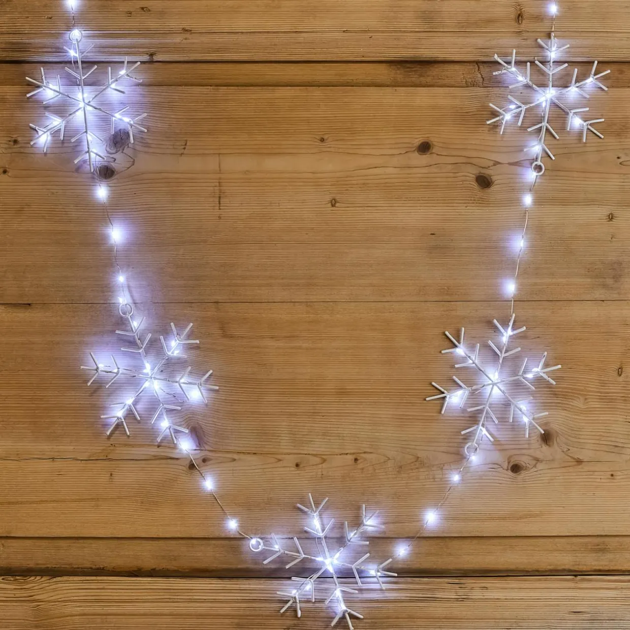 Guirlande lumineuse 2,25 m 160 micro LED Cristaux de neige Blanc froid