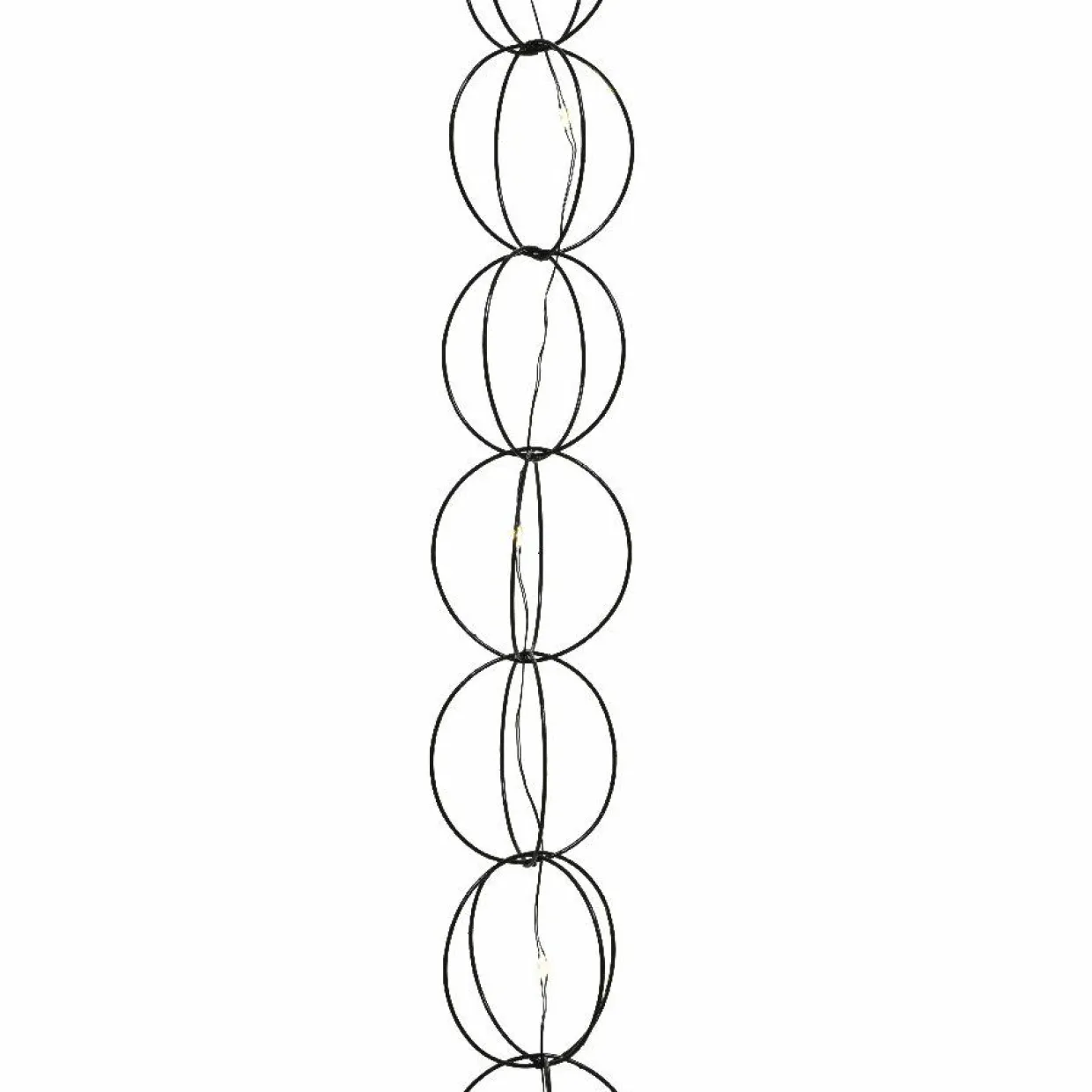 Guirlande lumineuse à piles 20 LED (1,9 m) Anneaux Blanc chaud