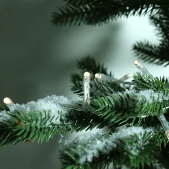 Guirlande lumineuse à piles 7,10 m 96 LED câble transparent Durawise Blanc chaud