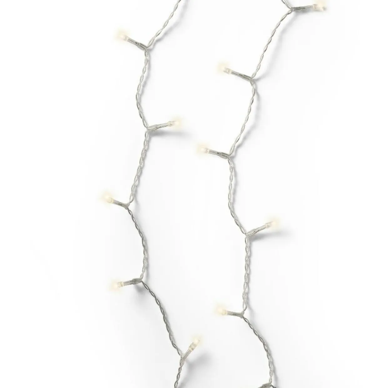 Guirlande lumineuse à piles 7,10 m 96 LED câble transparent Durawise Blanc chaud