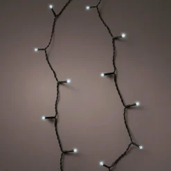 Guirlande lumineuse à piles 3,50 m 48 LED câble noir Durawise Blanc froid