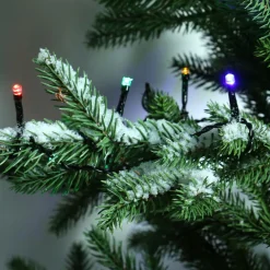 Guirlande lumineuse à piles 7,10 m 96 LED câble noir Durawise Multicolore