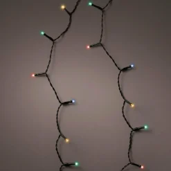 Guirlande lumineuse à piles 7,10 m 96 LED câble noir Durawise Multicolore