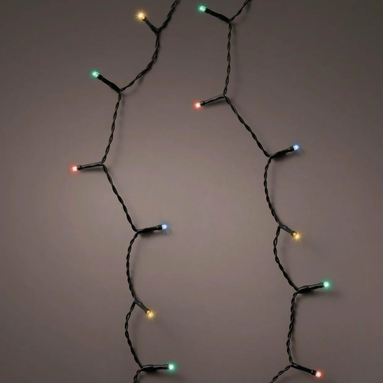 Guirlande lumineuse à piles 7,10 m 96 LED câble noir Durawise Multicolore