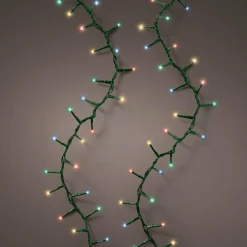 Guirlande lumineuse raccordable 11 m 500 LED câble vert Compact Multicolore
