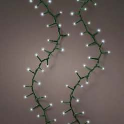 Guirlande lumineuse raccordable 11 m 500 LED câble vert Compact Blanc froid