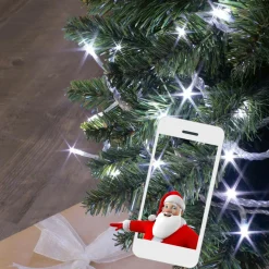 Guirlande lumineuse réalité augmentée 12 m 200 LED câble transparent Blanc froid