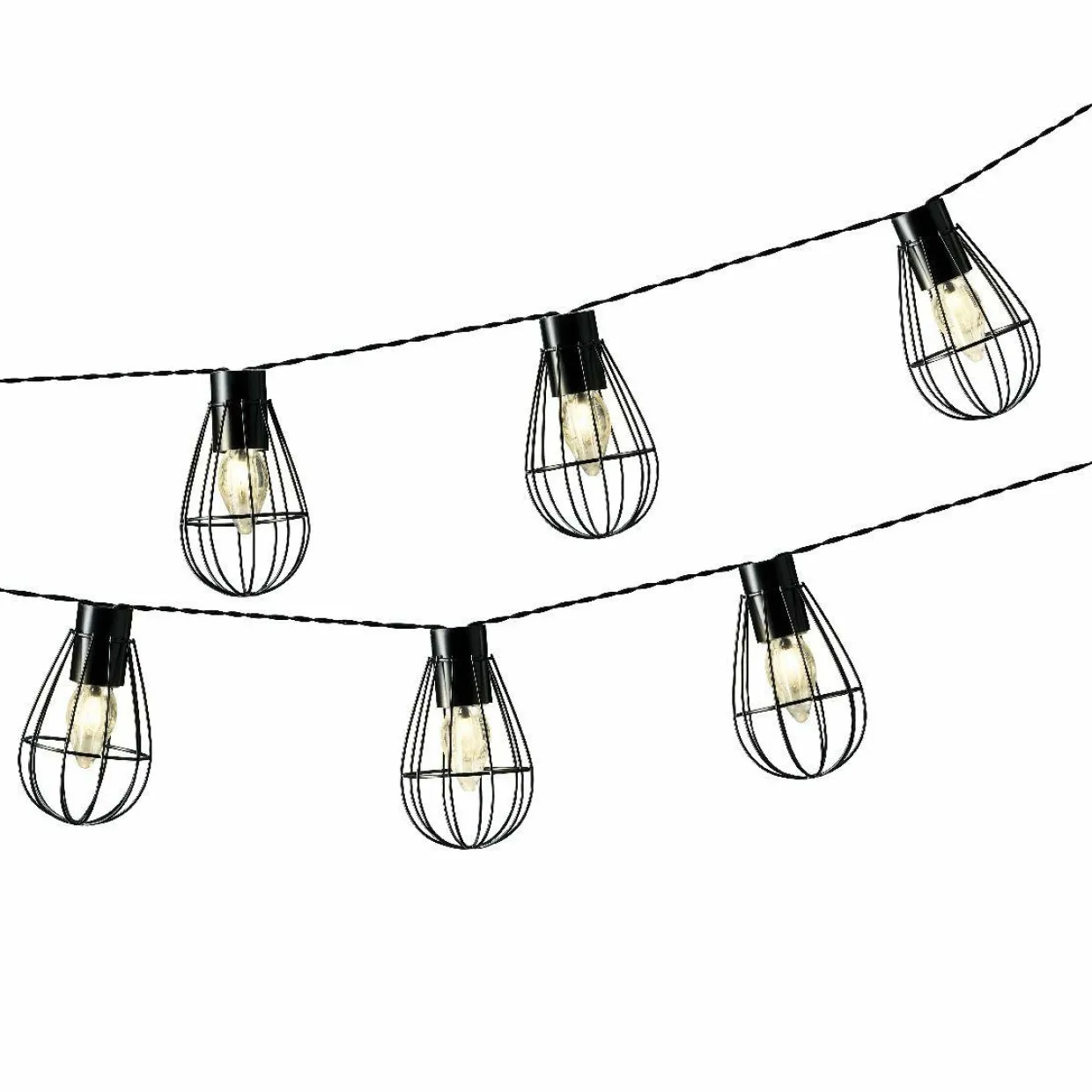 Guirlande lumineuse solaire en métal 3,5 m 8 LED Indus Blanc chaud