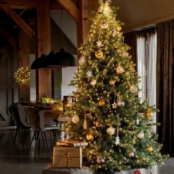 Guirlande rideau pour sapin H1,80 m 408 Micro LED câble argent Blanc chaud