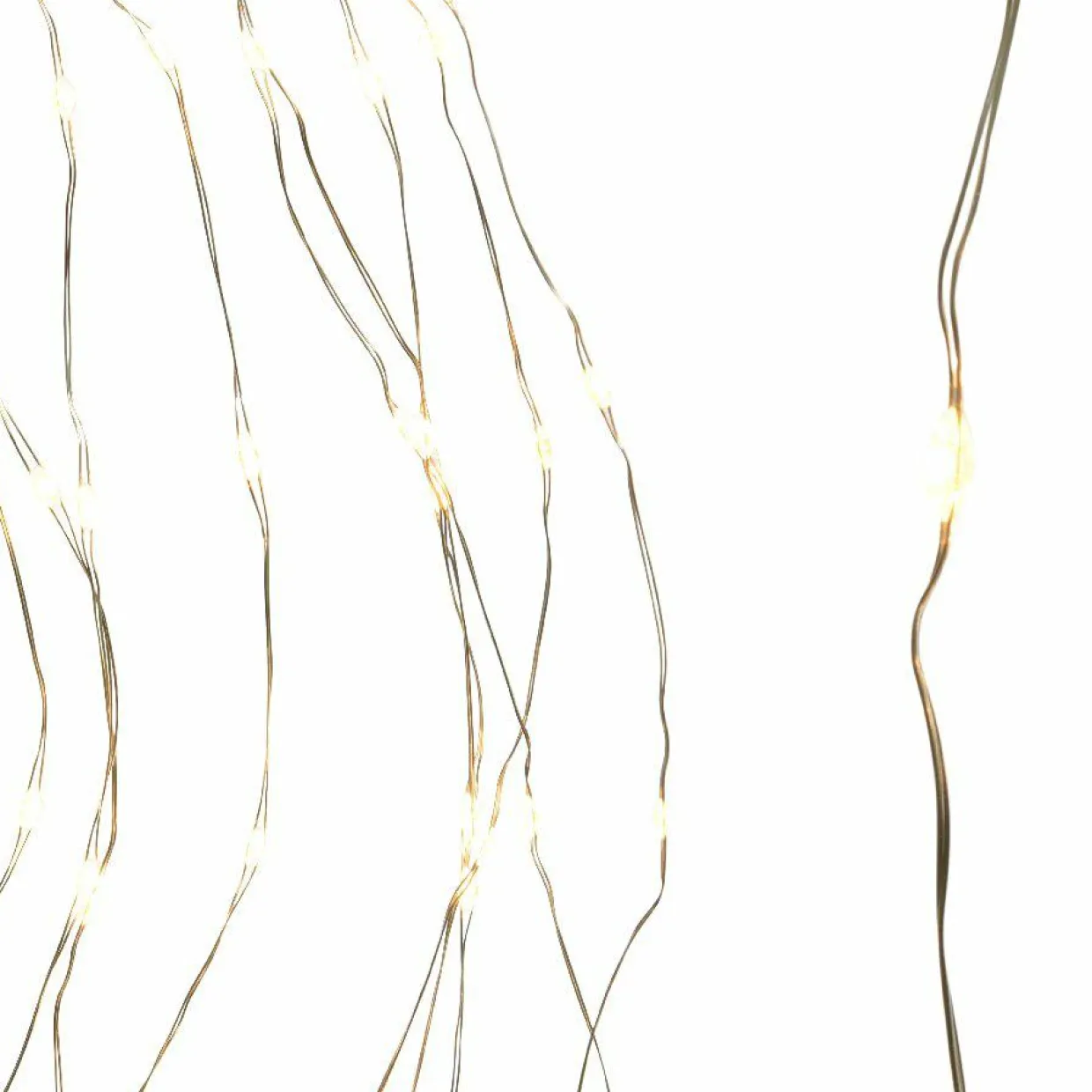 Guirlande rideau pour sapin H1,80 m 408 Micro LED câble argent Blanc chaud