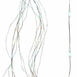Guirlande rideau pour sapin H2,40 m 832 Micro LED câble vert Multicolore