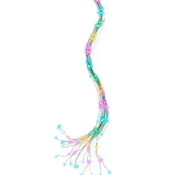 Guirlande rideau pour sapin H2,10m 672 Micro LED câble vert Multicolore pastel