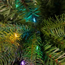 Guirlande rideau pour sapin H1,80 m 408 Micro LED câble vert Multicolore pastel