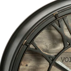 Horloge murale (D21 cm) Vintage Marron patiné