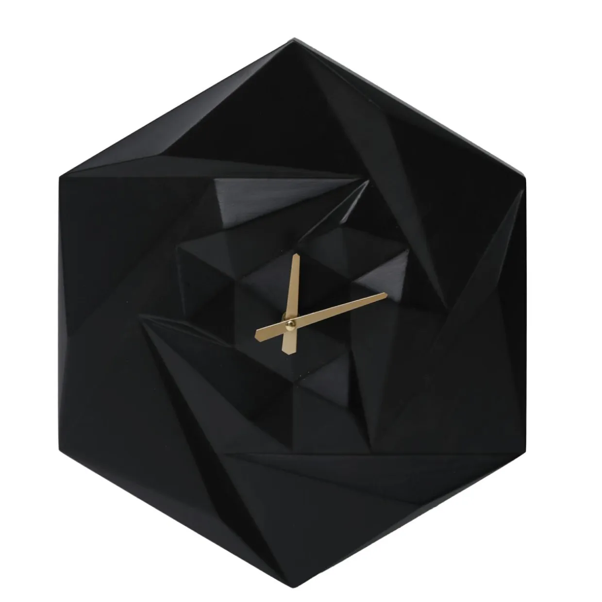 Horloge murale en bois (D45 cm) Fidji Noir