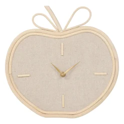 Horloge murale rotin (30 cm) Pomme Beige
