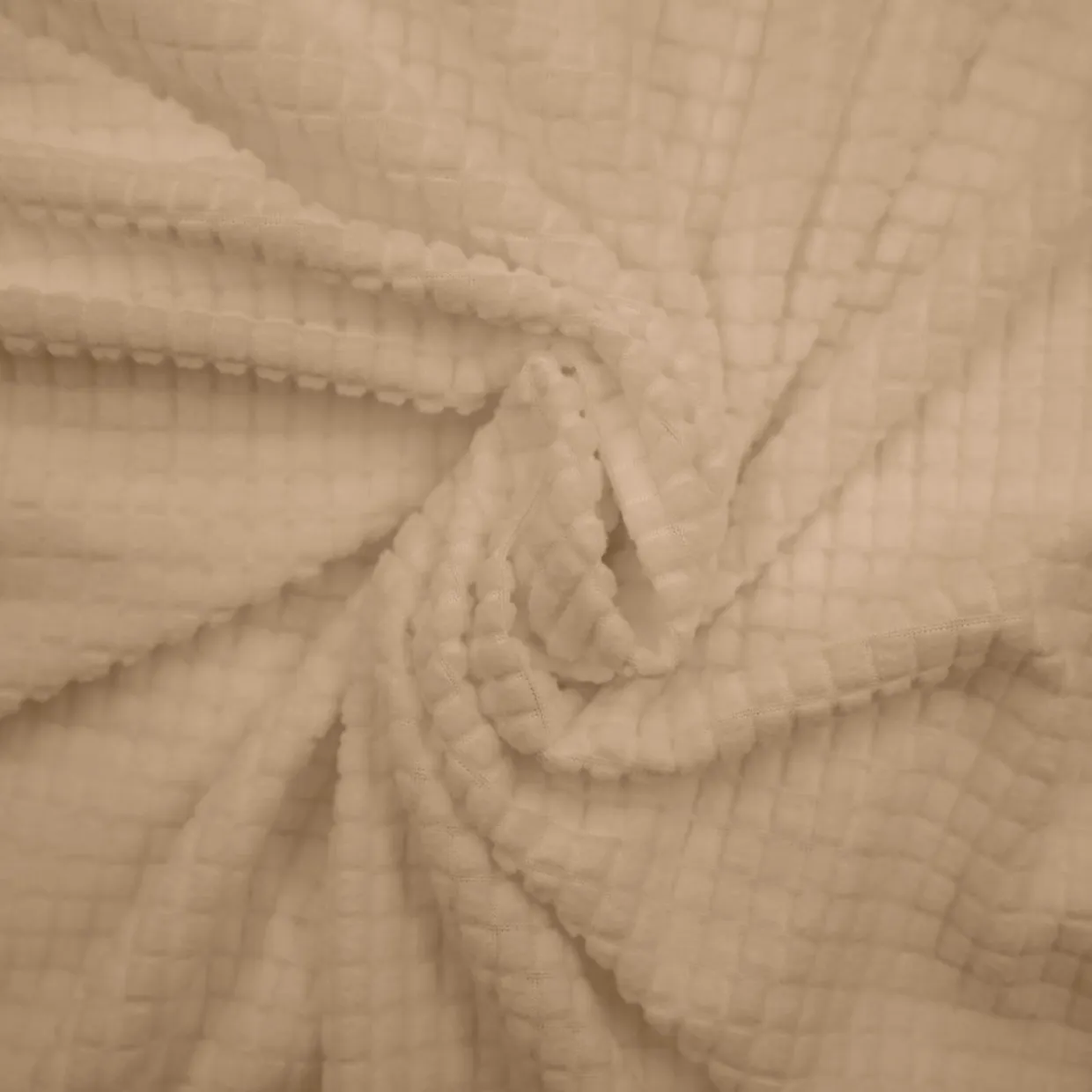 Housse de canapé extensible effet gaufré (225 x 245 cm) Sacha Beige