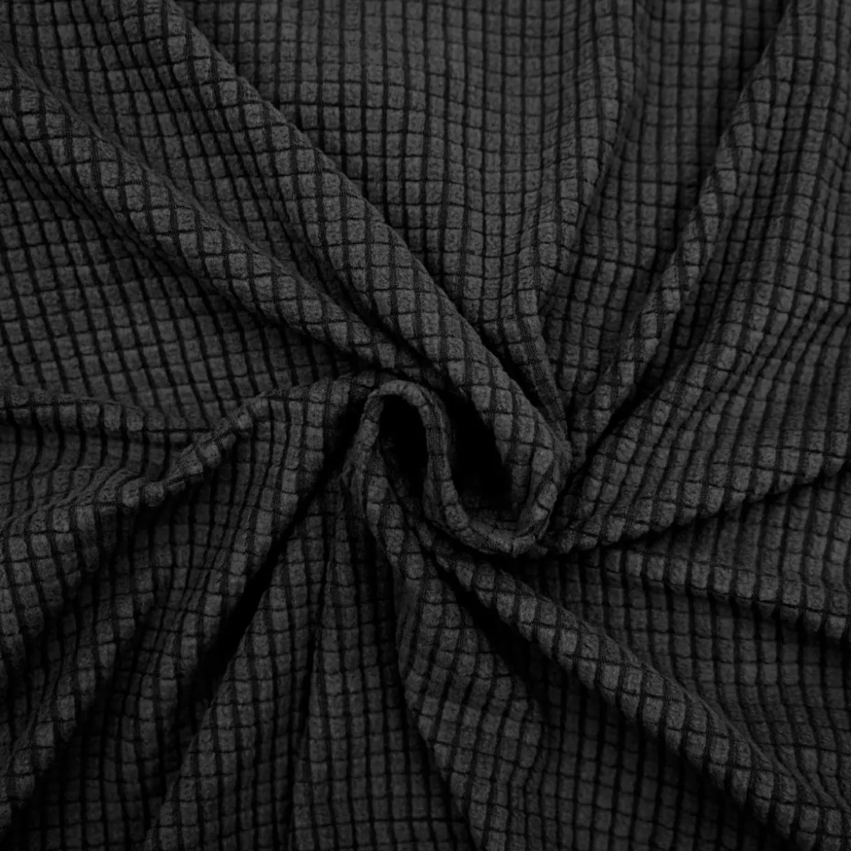 Housse de canapé extensible effet gaufré (225 x 245 cm) Sacha Noir