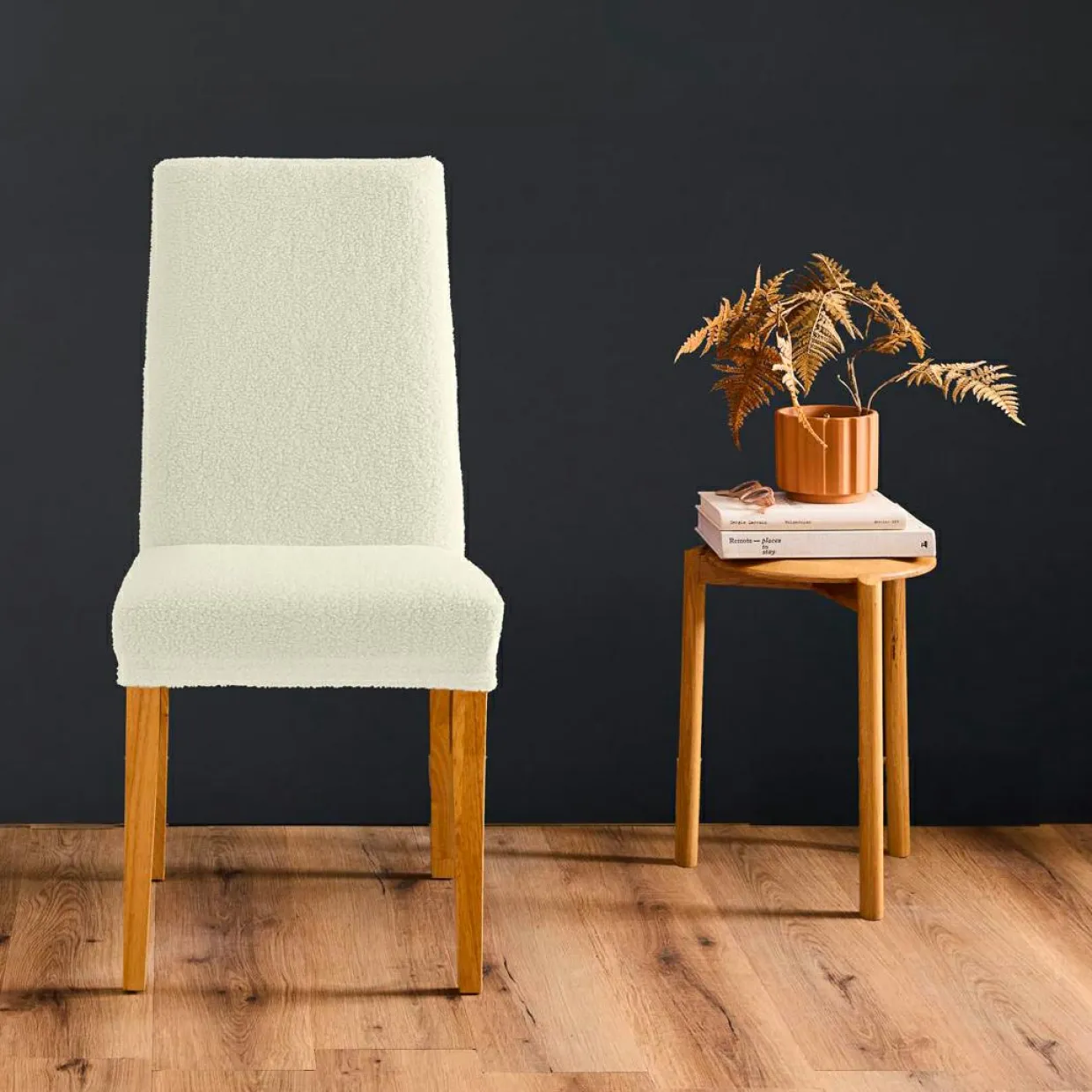 Housse de chaise bouclette (40 x 40 cm) Laina Ecru