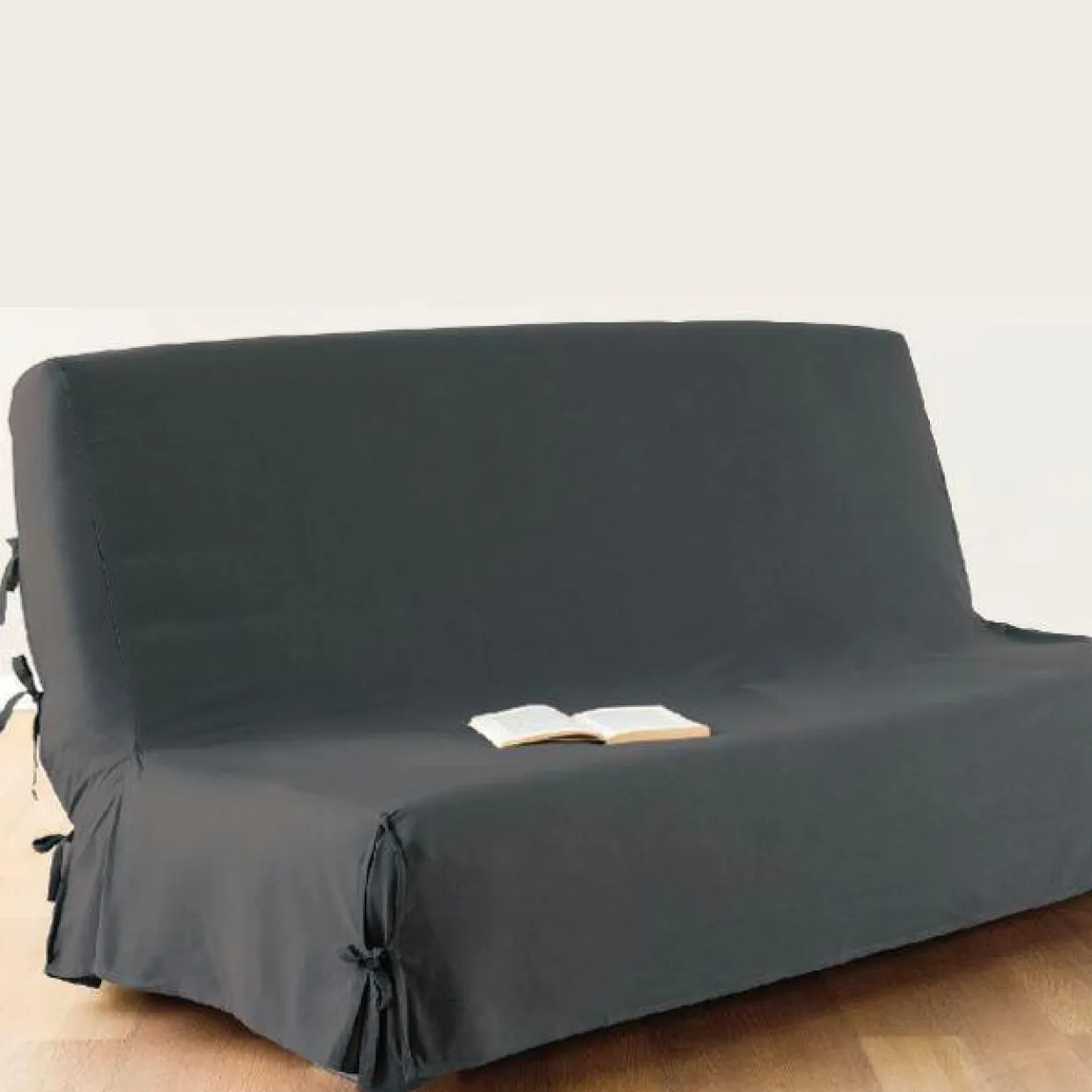 Housse de clic-clac coton (110 x 200 cm) Carmina Gris foncé