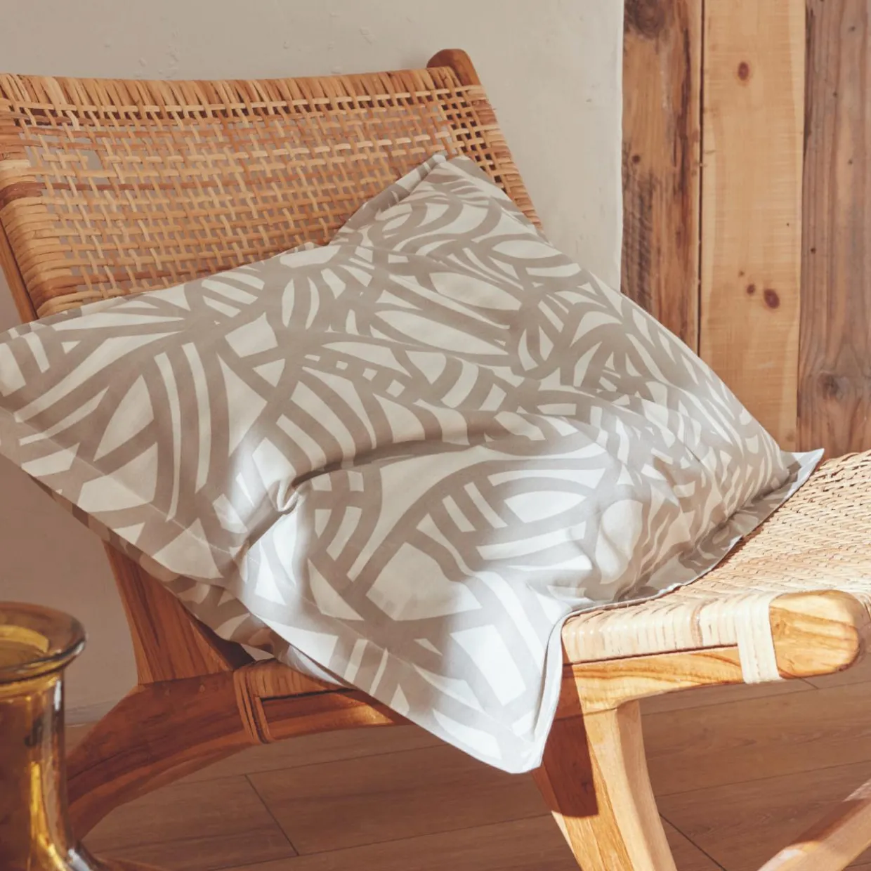 Housse de couette coton lavé (260 x 240 cm) Séréna Beige