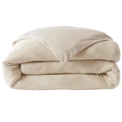 Housse de couette coton nid d'abeille (200 x 200 cm) Eva Beige