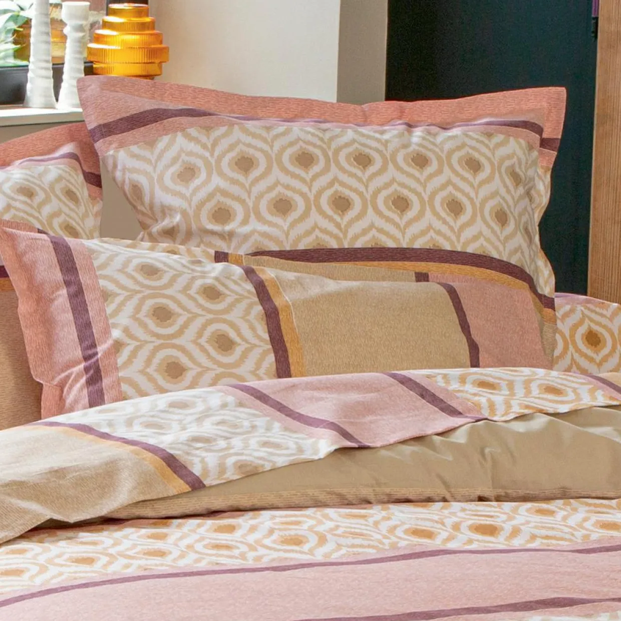 Housse de couette coton (300 x 240 cm) Inouk Rose