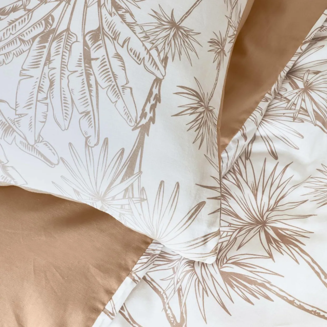 Housse de couette coton (140 x 200 cm) Lara Marron