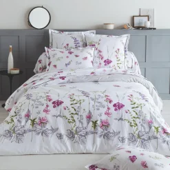 Housse de couette coton (260 x 240 cm) Pretty Blanche