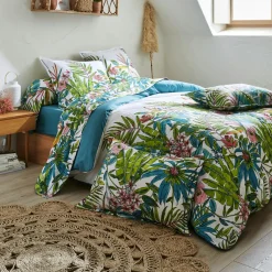 Housse de couette coton (240 x 220 cm) Sumatra Paon Multicolore