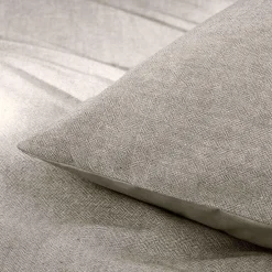 Housse de couette et deux taies d'oreiller coton (240 x 220 cm) Meline Gris anthracite