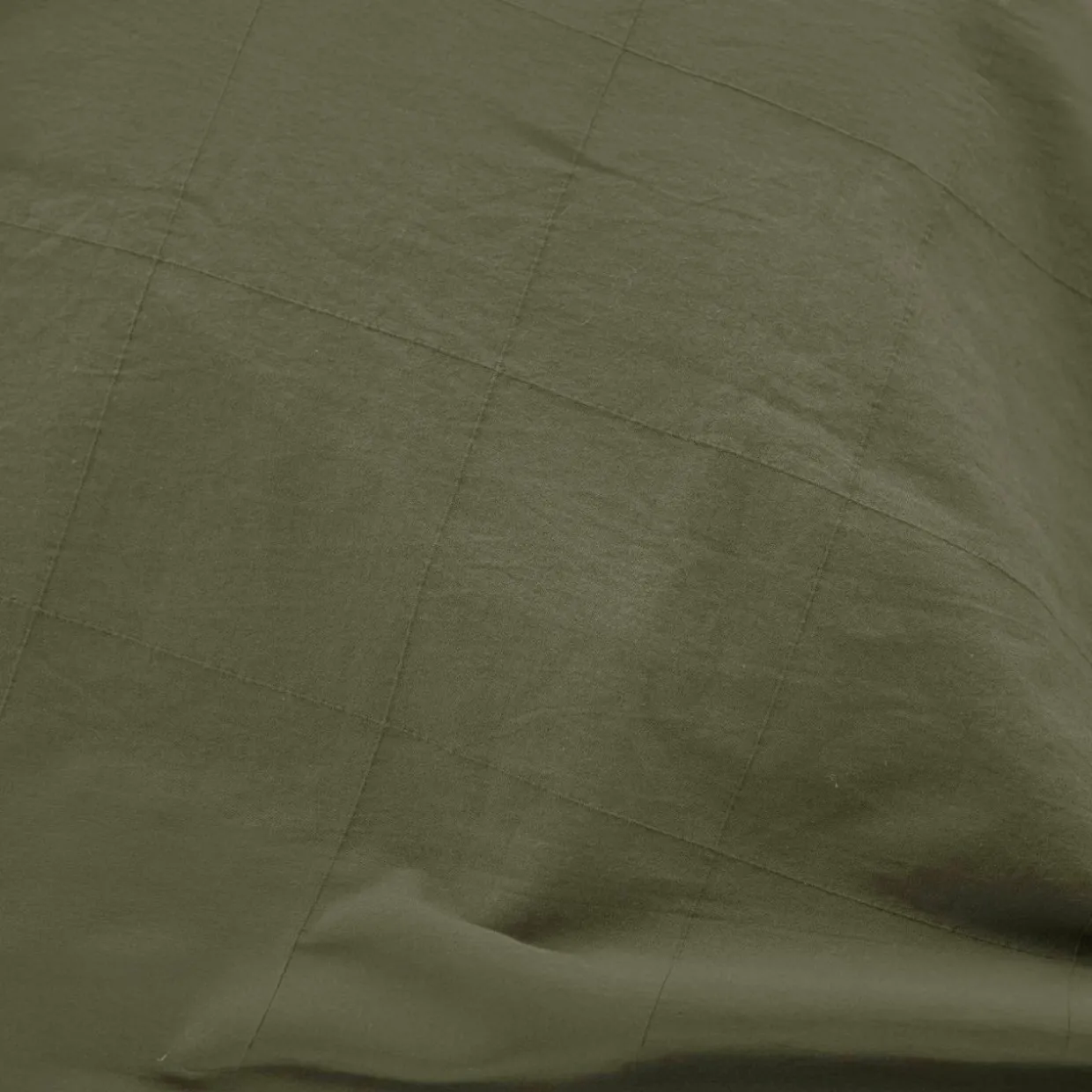Housse de couette et deux taies d'oreiller coton lavé (260 x 240 cm) Linella Vert sauge