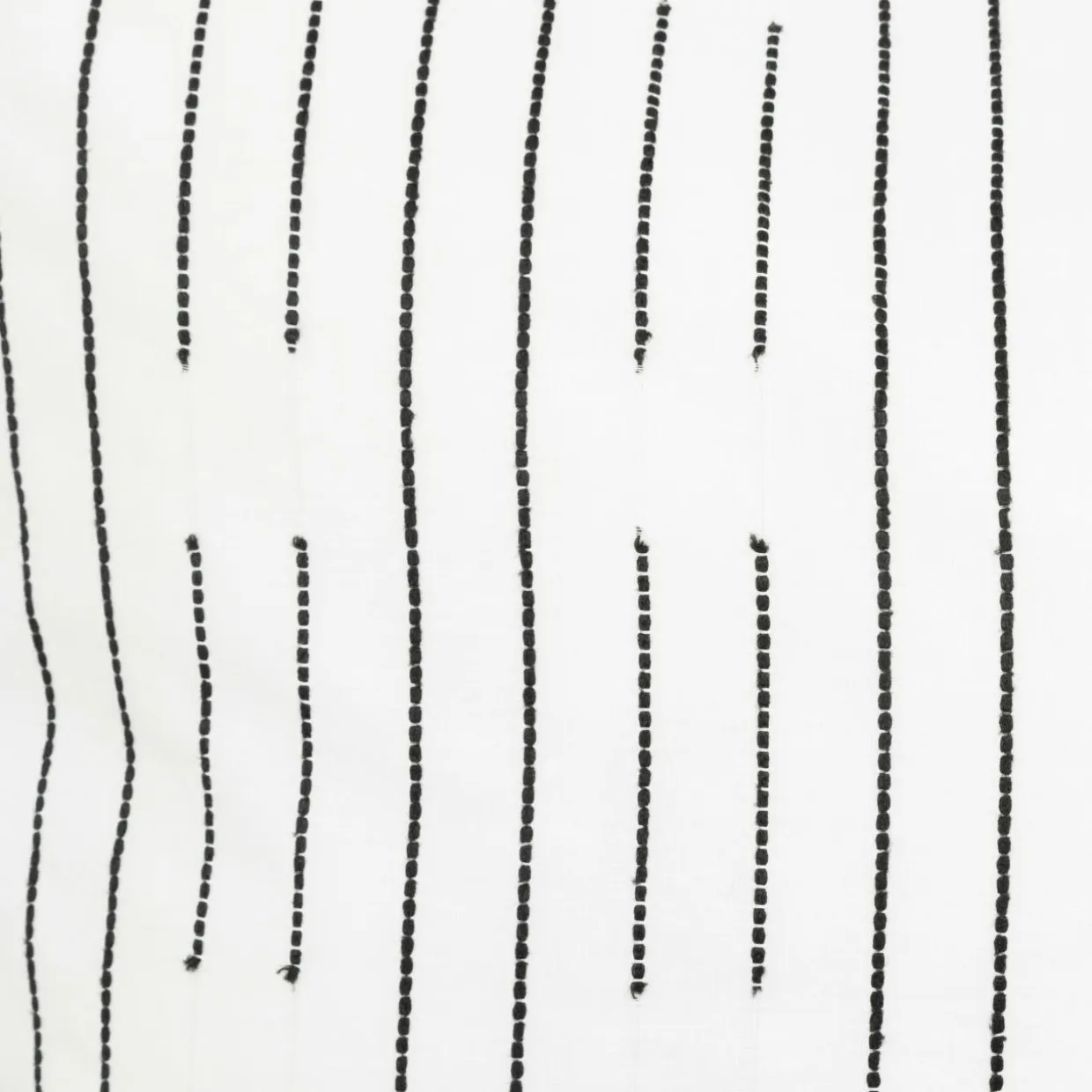Housse de couette et deux taies coton (240 x 220 cm) Dobby Noire