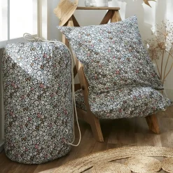 Housse de couette et deux taies coton (200 x 200 cm) Malia Multicolore