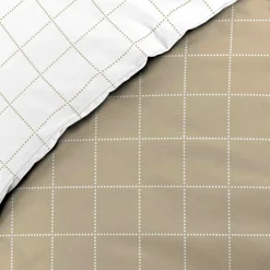 Housse de couette et deux taies d'oreiller en coton (200 x 200 cm) Cadria Blanc